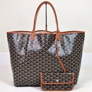Stylish Brown Tote Bag with Pouch